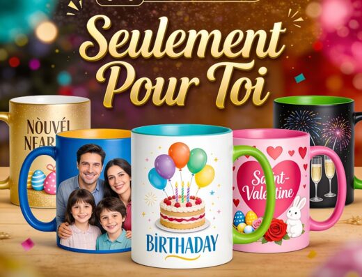 seulement pour toi – Idée Cadeau Personnalisé/Mug /TOT-BAG/cadeaux anniversaire /Cadeaux de naissance/Magnet personnalisé