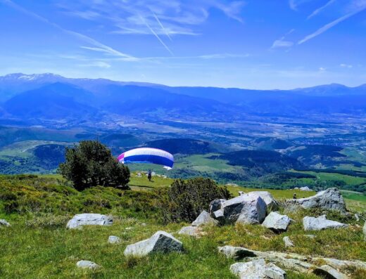 Décollage parapente/delta du Pic Des Mauroux